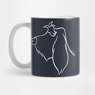 Spinone Italiano silhouette outline white Mug